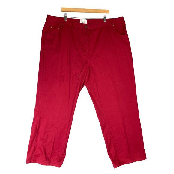 Mainstreet Blues Women's Plus Size‎ Red Casual Pants 26W - Picture 1 of 6